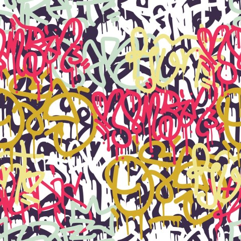 Tapeta Graffiti W Różnych Kolorach