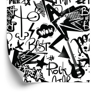 Tapeta Graffiti Z Gitarami
