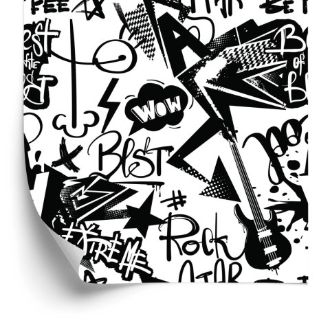 Tapeta Graffiti Z Gitarami