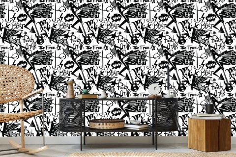 Tapeta Graffiti Z Gitarami