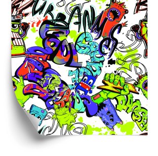Tapeta Graffiti Z Kolorowymi Potworami
