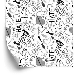 Tapeta Graffiti Z Sercami