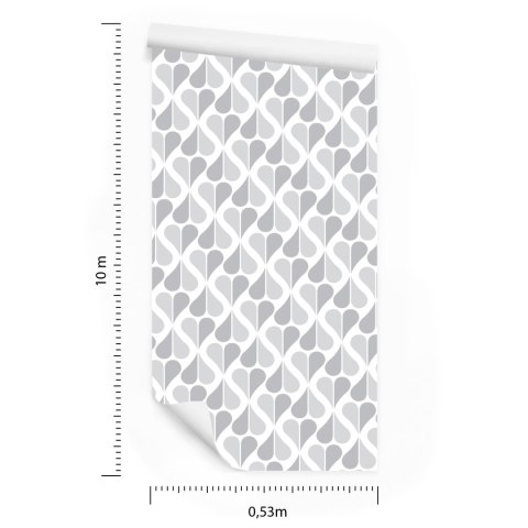 Tapeta Klasyczny Wzór Retro W Odcieniach Szarości