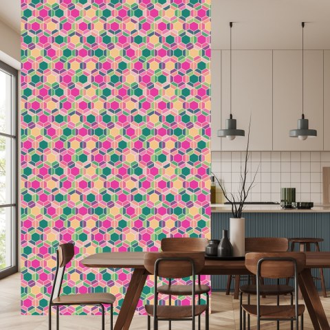 Tapeta Kolorowe Geometryczne Wzory Retro