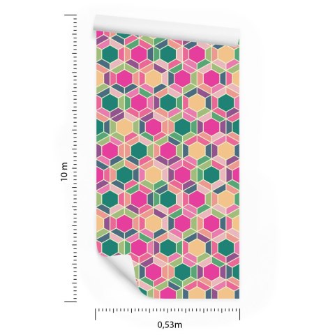 Tapeta Kolorowe Geometryczne Wzory Retro