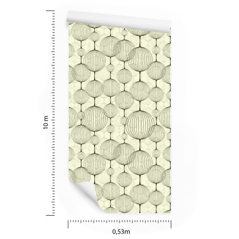 Tapeta Retro - Abstrakcyjne Czarne Wzory