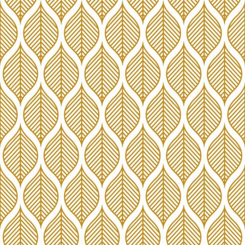 Tapeta Retro - Piękne Geometryczne Liście