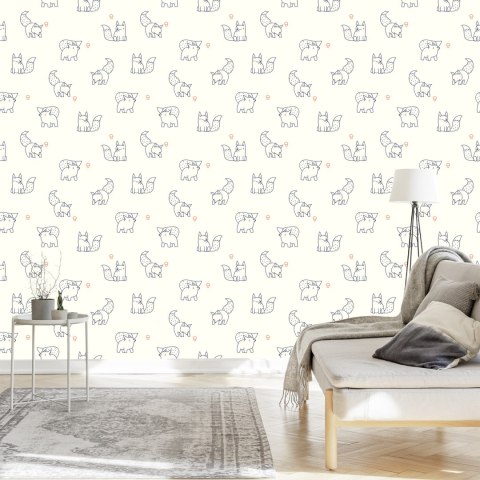 Tapeta Minimalistyczne Lisy
