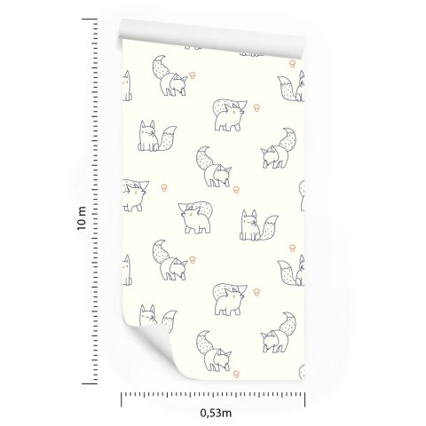 Tapeta Minimalistyczne Lisy