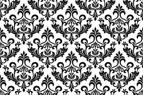 Tapeta Czarno - Białe Ornamenty
