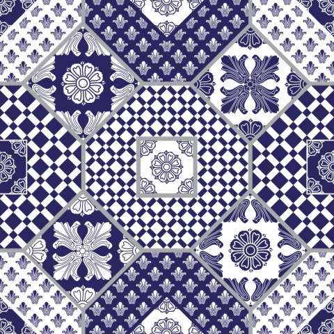 Tapeta Ornamenty - Patchwork