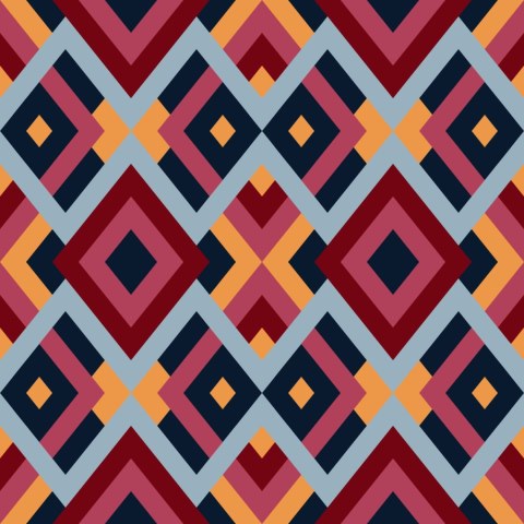 Tapeta Geometryczna - Kolorowe Romby
