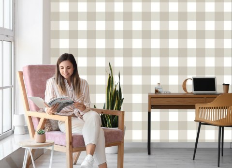 Tapeta Geometryczna, Optyczna W Kratę, Do Salonu Tapeta Geometryczna, Optyczna W Kratę, Do Salonu