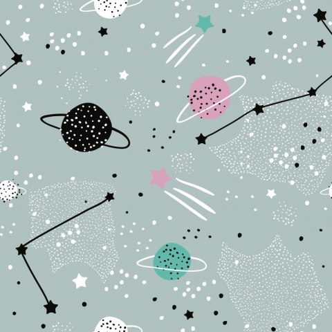 Tapeta Dla Dzieci - Kosmos W Stylu Skandynawskim