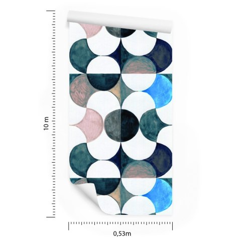 Tapeta Geometryczna-Abstrakcja Malowana Akwarelą