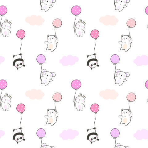 Tapeta Zwierzęta Z Balonikami