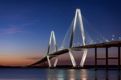 Obraz Na Płótnie Most Arthur Ravenel Jr. Bridge, Usa Obraz Na Płótnie Most Arthur Ravenel Jr. Bridge, Usa