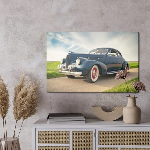 Obraz Na Płótnie Granatowy Samochód Vintage