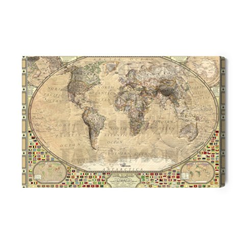 Obraz Na Płótnie Mapa Świata Vintage Obraz Na Płótnie Mapa Świata Vintage