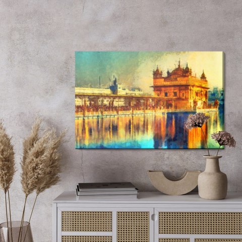 Obraz Na Płótnie Złota Świątynia W Amritsar Obraz Na Płótnie Złota Świątynia W Amritsar