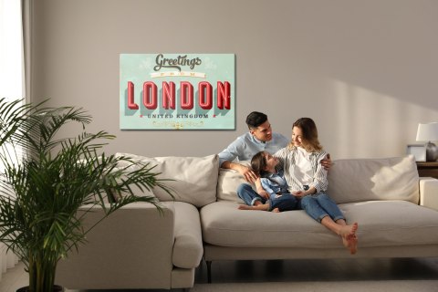 Obraz Na Płótnie Pozdrowienia Z Londynu Obraz Na Płótnie Pozdrowienia Z Londynu