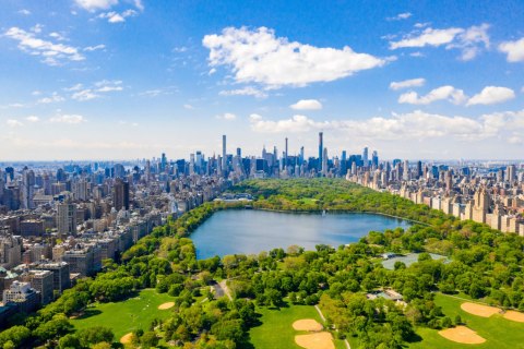Obraz Na Płótnie Widok Z Lotu Ptaka Na Central Park W Nowym Jorku Obraz Na Płótnie Widok Z Lotu Ptaka Na Central Park W Nowym Jorku