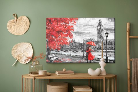 Obraz Na Płótnie Zakochani Podziwiający Londyńską Panoramę Obraz Na Płótnie Zakochani Podziwiający Londyńską Panoramę