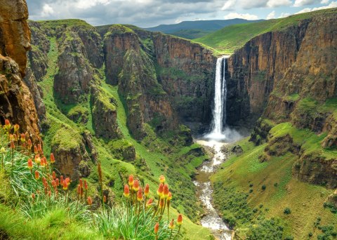 Obraz Na Płótnie Majestatyczny Wodospad W Lesotho Obraz Na Płótnie Majestatyczny Wodospad W Lesotho