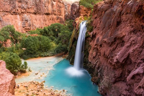 Obraz Na Płótnie Wodospad Havasu W Arizonie Obraz Na Płótnie Wodospad Havasu W Arizonie