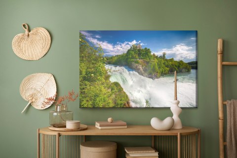 Obraz Na Płótnie Wodospad Rheinfall W Szwajcarii Obraz Na Płótnie Wodospad Rheinfall W Szwajcarii