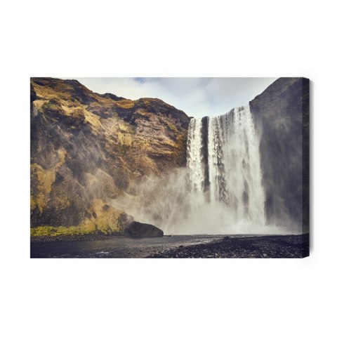 Obraz Na Płótnie Wodospad Skogafoss Na Islandii Obraz Na Płótnie Wodospad Skogafoss Na Islandii