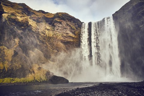 Obraz Na Płótnie Wodospad Skogafoss Na Islandii Obraz Na Płótnie Wodospad Skogafoss Na Islandii
