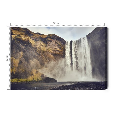 Obraz Na Płótnie Wodospad Skogafoss Na Islandii Obraz Na Płótnie Wodospad Skogafoss Na Islandii