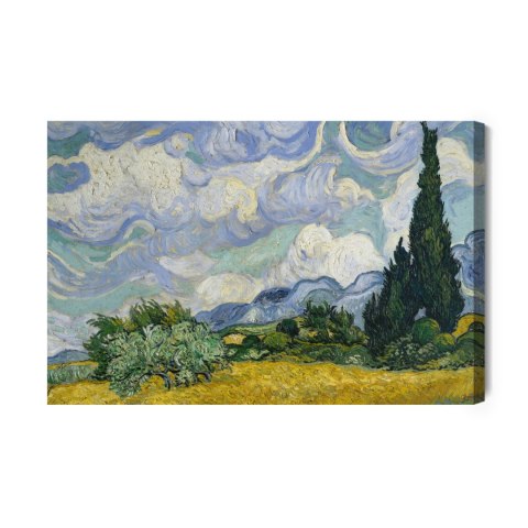 Obraz Na Płótnie Vincent Van Gogh "Pole Pszenicy Z Cyprysami" Reprodukcja Obraz Na Płótnie Vincent Van Gogh "Pole Pszenicy Z Cyprysami" Reprodukcja