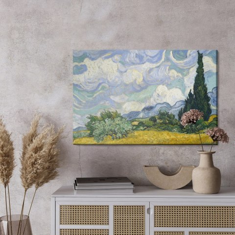 Obraz Na Płótnie Vincent Van Gogh "Pole Pszenicy Z Cyprysami" Reprodukcja Obraz Na Płótnie Vincent Van Gogh "Pole Pszenicy Z Cyprysami" Reprodukcja