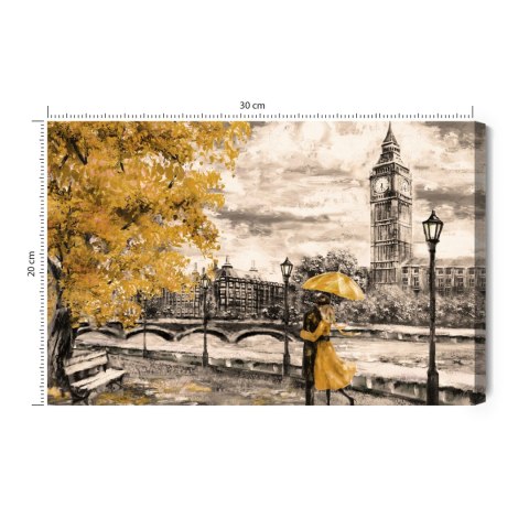 Obraz Na Płótnie Zakochani Podziwiający Panoramę Londynu Obraz Na Płótnie Zakochani Podziwiający Panoramę Londynu