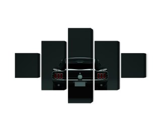 Obraz Wieloczęściowy Czarny Muscle Car W Stylu Vintage