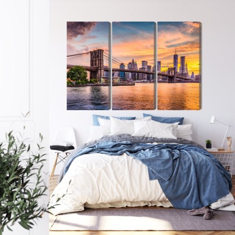 Obraz Wieloczęściowy Krajobraz Panoramiczny New York City Obraz Wieloczęściowy Krajobraz Panoramiczny New York City