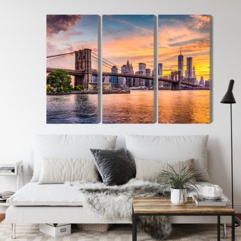 Obraz Wieloczęściowy Krajobraz Panoramiczny New York City Obraz Wieloczęściowy Krajobraz Panoramiczny New York City