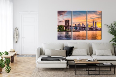 Obraz Wieloczęściowy Krajobraz Panoramiczny New York City Obraz Wieloczęściowy Krajobraz Panoramiczny New York City