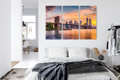 Obraz Wieloczęściowy Krajobraz Panoramiczny New York City Obraz Wieloczęściowy Krajobraz Panoramiczny New York City
