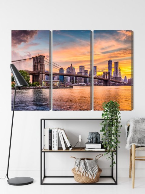 Obraz Wieloczęściowy Krajobraz Panoramiczny New York City Obraz Wieloczęściowy Krajobraz Panoramiczny New York City