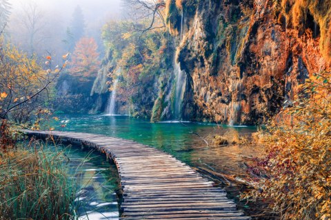 Obraz Wieloczęściowy Park Narodowy Jezior Plitwickich Obraz Wieloczęściowy Park Narodowy Jezior Plitwickich