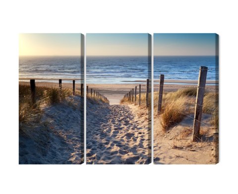 Obraz Wieloczęściowy Plaża Nad Morzem Północnym 3D Obraz Wieloczęściowy Plaża Nad Morzem Północnym 3D