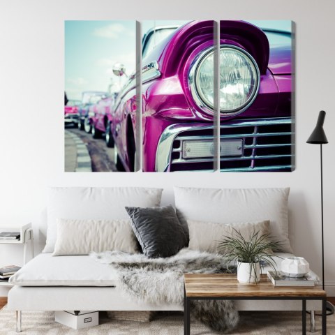 Obraz Wieloczęściowy Reflektor Auta W Stylu Retro Na Kubie Obraz Wieloczęściowy Reflektor Auta W Stylu Retro Na Kubie