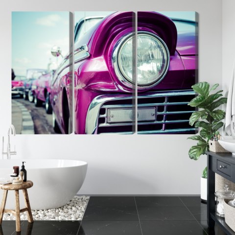 Obraz Wieloczęściowy Reflektor Auta W Stylu Retro Na Kubie Obraz Wieloczęściowy Reflektor Auta W Stylu Retro Na Kubie