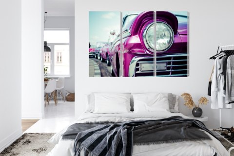 Obraz Wieloczęściowy Reflektor Auta W Stylu Retro Na Kubie Obraz Wieloczęściowy Reflektor Auta W Stylu Retro Na Kubie