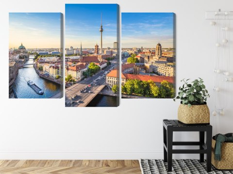 Obraz Wieloczęściowy Rzeka Sprewa I Panoramiczny Widok Berlina Obraz Wieloczęściowy Rzeka Sprewa I Panoramiczny Widok Berlina