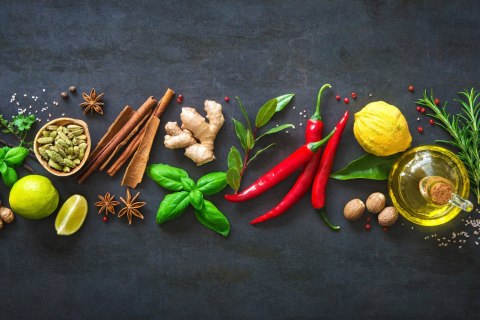 Obraz Wieloczęściowy Świeże Aromatyczne Przyprawy Obraz Wieloczęściowy Świeże Aromatyczne Przyprawy