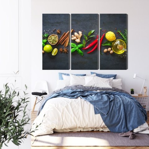 Obraz Wieloczęściowy Świeże Aromatyczne Przyprawy Obraz Wieloczęściowy Świeże Aromatyczne Przyprawy